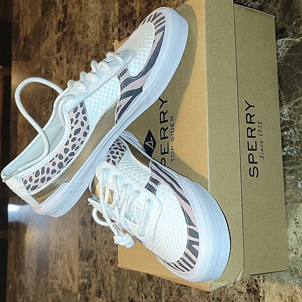 Sperry Top Side Animal Print Sneakers - Soletide